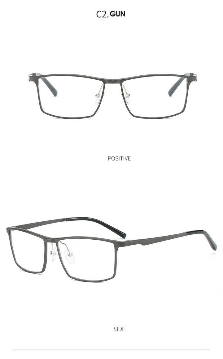 Hdcrafter Men's Full Rim Square Titanium Frame Eyeglasses 6330 Full Rim Hdcrafter Eyeglasses