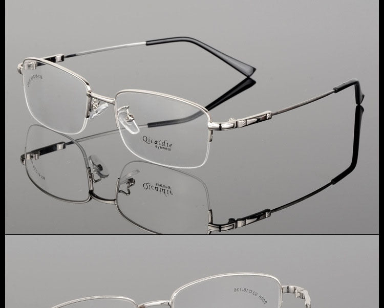 Bclear Men's Semi Rim Square Alloy Eyeglasses 2008 Semi Rim Bclear