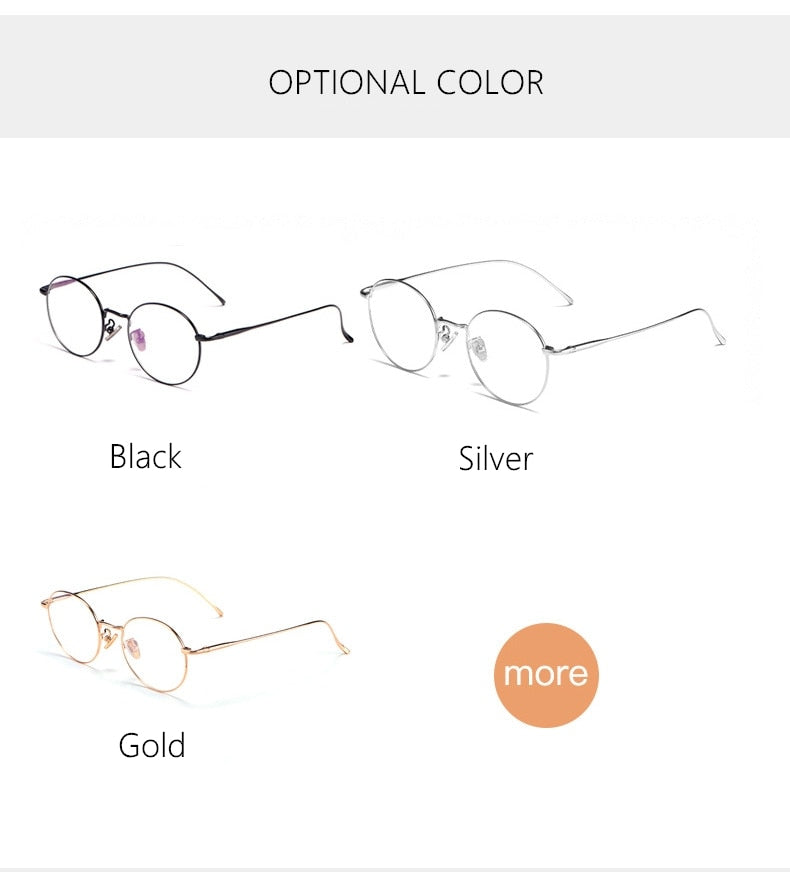 Yimaruili Unisex Full Rim Round Titanium Frame Eyeglasses 3216 Full Rim Yimaruili Eyeglasses
