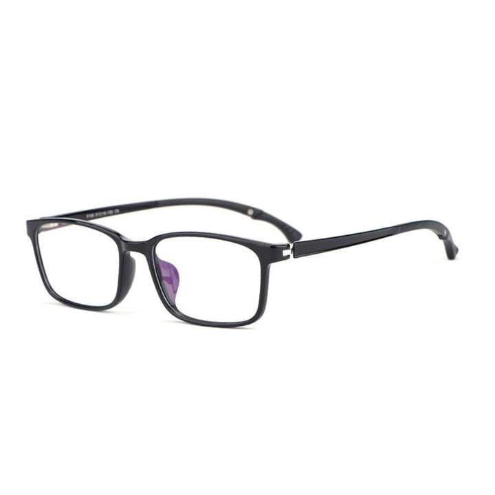 Handoer Men's Full Rim Square Acetate Eyeglasses 5106 Full Rim Handoer Shiny Black