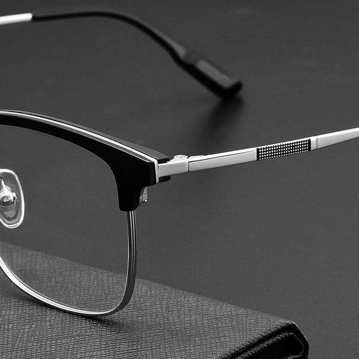 Yimaruili Men's Full Rim Square β Titanium Frame Eyeglasses 2312YJ Full Rim Yimaruili Eyeglasses