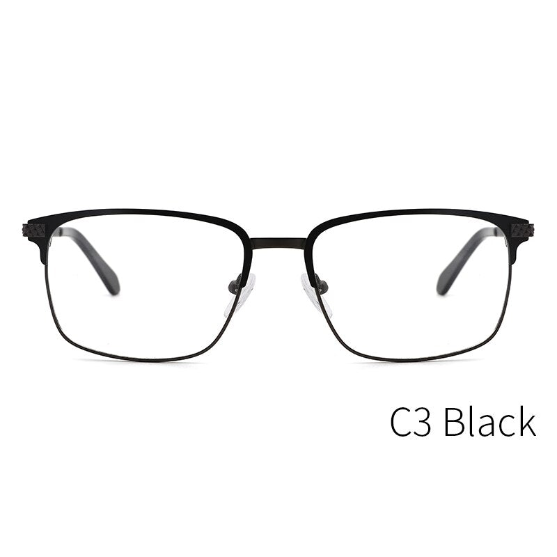 Kansept Men's Full Rim Square Stainless Steel Alloy Frame Eyeglasses Tm004 Full Rim Kansept TM004C3