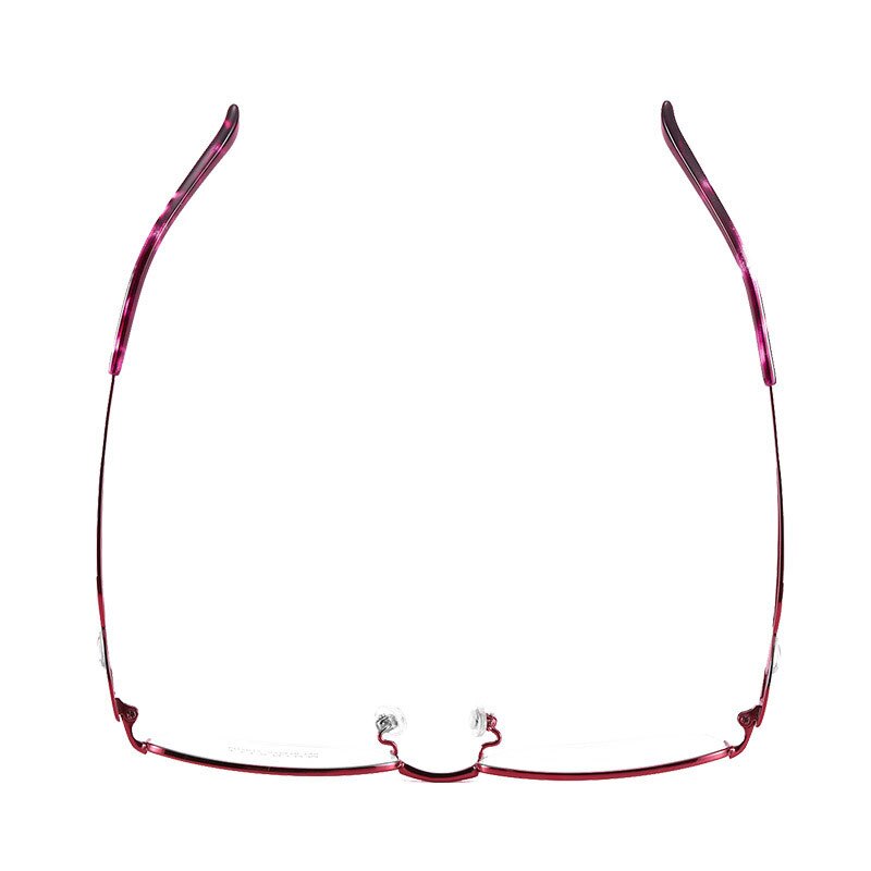 Women's Hollow Jeweled Temple Semi Rim Frame Eyeglasses Lr7812 Semi Rim Bclear