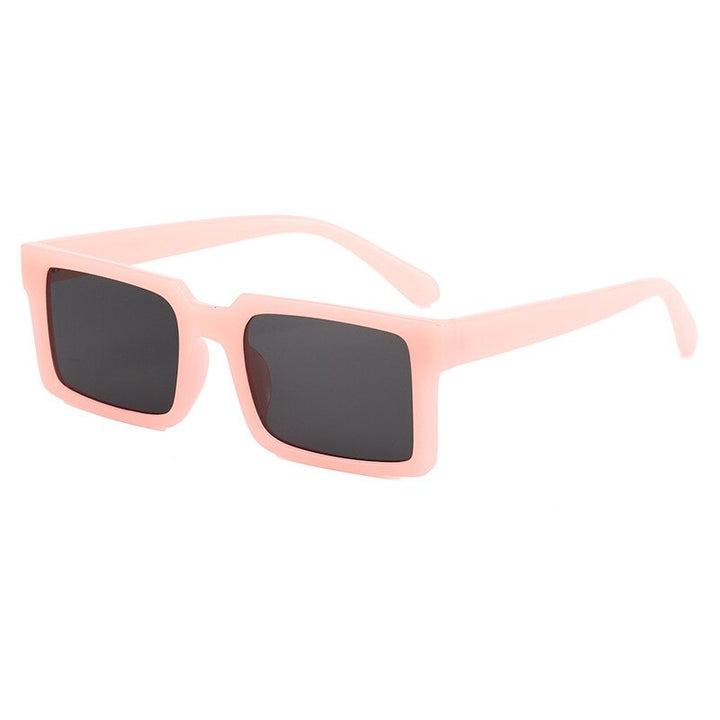 CCspace Women's Full Rim Square Resin Frame Sunglasses 49546 Sunglasses CCspace C10Pink-Gray