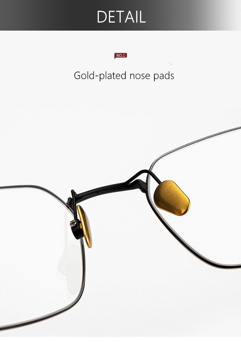 Yimaruili Men's Full Rim Titanium Alloy Frame Eyeglasses SC10T Full Rim Yimaruili Eyeglasses