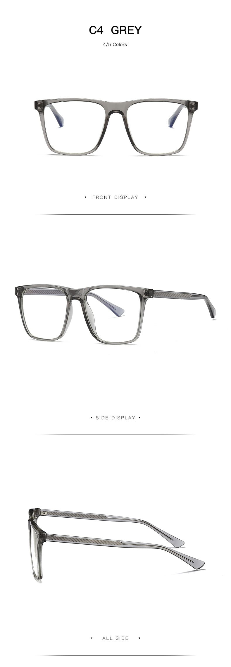 Hotochki Women's Full Rim Square TR-90 Resin Frame Eyeglasses 2023 Full Rim Hotochki