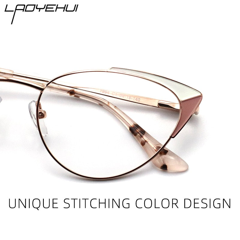 Laoyehui Women's Eyeglasses Cat Eye Alloy Reading Glasses 1994 Reading Glasses Laoyehui