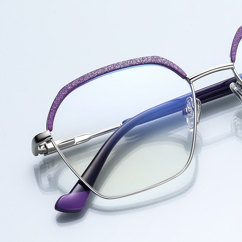 Gmei Women's Full Rim Alloy Square Frame Eyeglasses 3017 Full Rim Gmei Optical