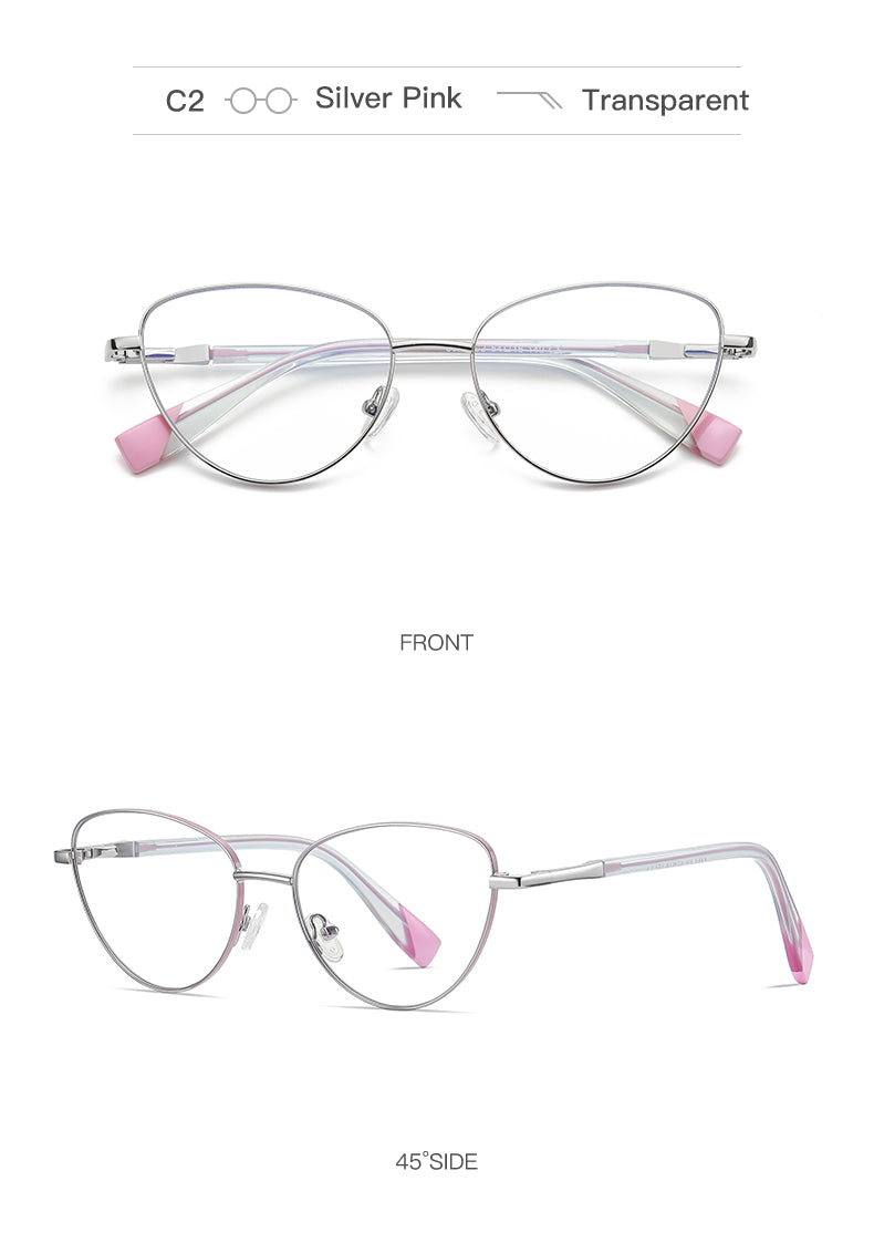 Gmei Women's Full Rim Alloy Cat Eye Frame Eyeglasses 3020 Full Rim Gmei Optical