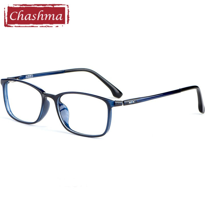Chashma Unisex Full Rim Square Tr 90 Titanium Eyeglasses 9801 Full Rim Chashma Blue