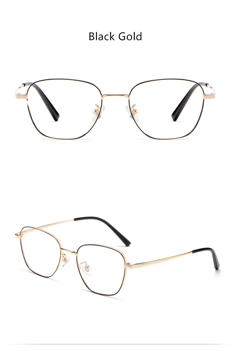 Yimaruili Unisex Full Rim Polygonal Titanium Frame Eyeglasses 9026JY Full Rim Yimaruili Eyeglasses