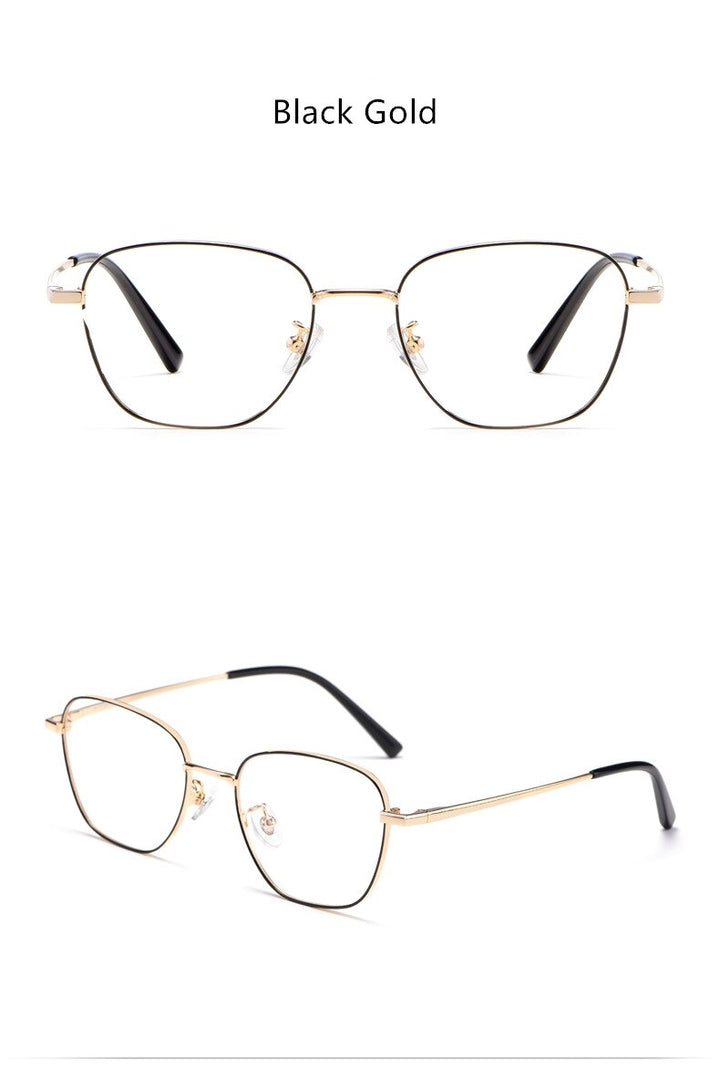 Yimaruili Unisex Full Rim Polygonal Titanium Frame Eyeglasses 9026JY Full Rim Yimaruili Eyeglasses