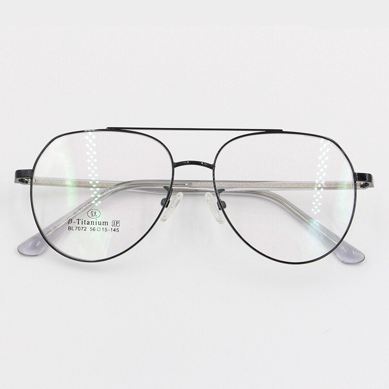 Unisex Full Rim Round Alloy Frame Eyeglasses Scbl7072 Full Rim Bclear black  