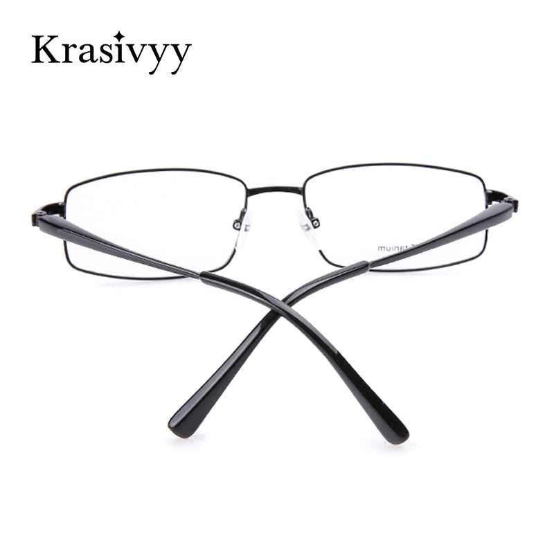 Krasivyy Unisex Full Rim Square Titanium Eyeglasses Kr4755 Full Rim Krasivyy