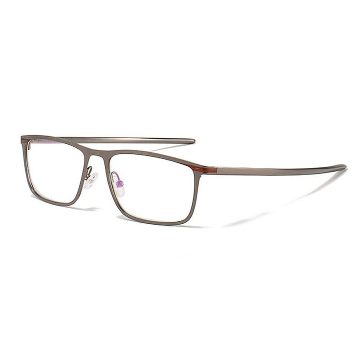 Hotochki Unisex Full Rim Nickel Alloy PC Plastic Resin Frame Eyeglasses 5138 Full Rim Hotochki gray