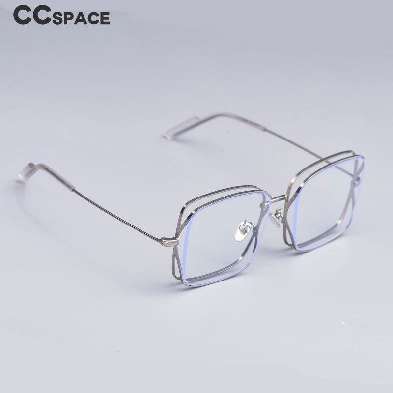CCspace Women's Full Rim Square Alloy Frame Sunglasses 53019 Sunglasses CCspace