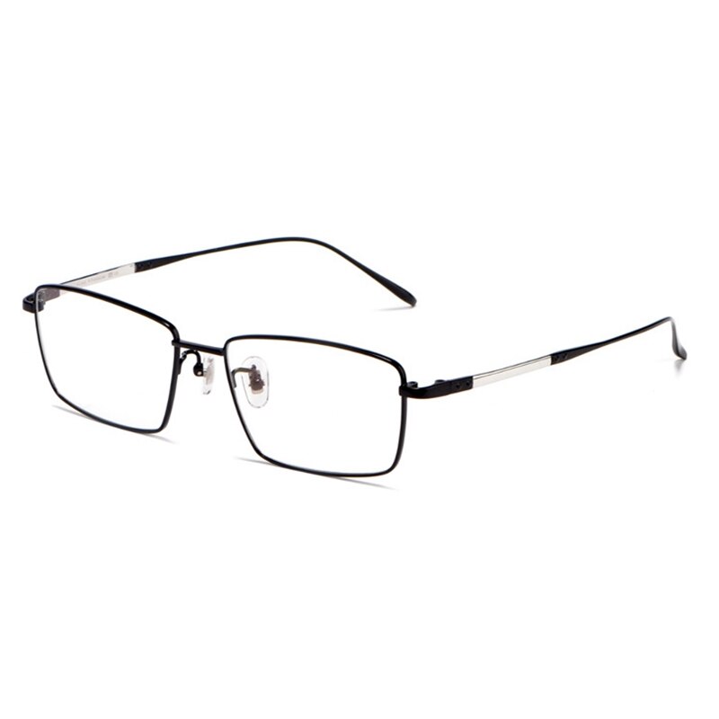 Yamaruili Men's Full Rim Titanium Alloy Frame Eyeglasses CK1045 Full Rim Yimaruili Eyeglasses Black
