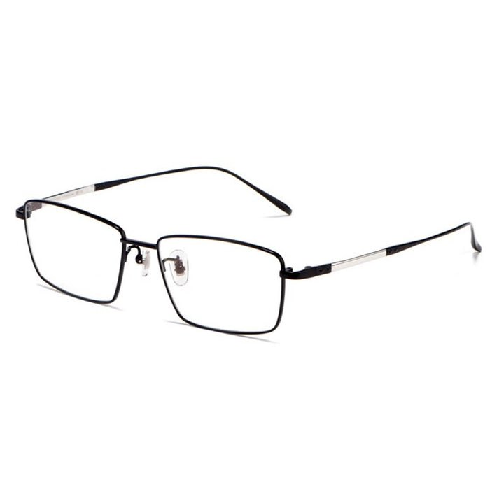 Yamaruili Men's Full Rim Titanium Alloy Frame Eyeglasses CK1045 Full Rim Yimaruili Eyeglasses Black