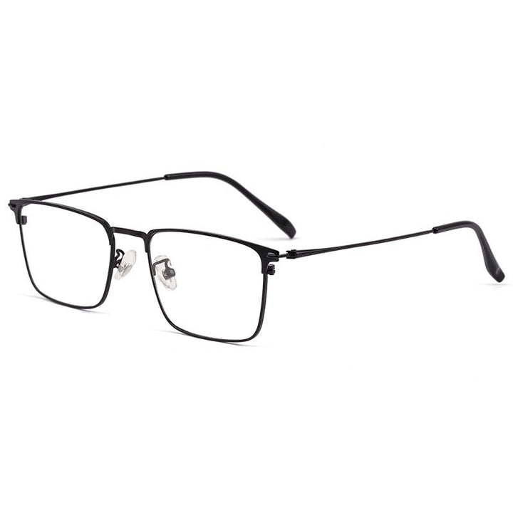Reven Jate Men's Full Rim Square Alloy Eyeglasses 0606 Full Rim Reven Jate black