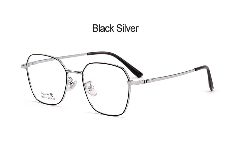 Hotochki Unisex Full Rim Polygon Memory Alloy Frame Eyeglasses 68013 Full Rim Hotochki