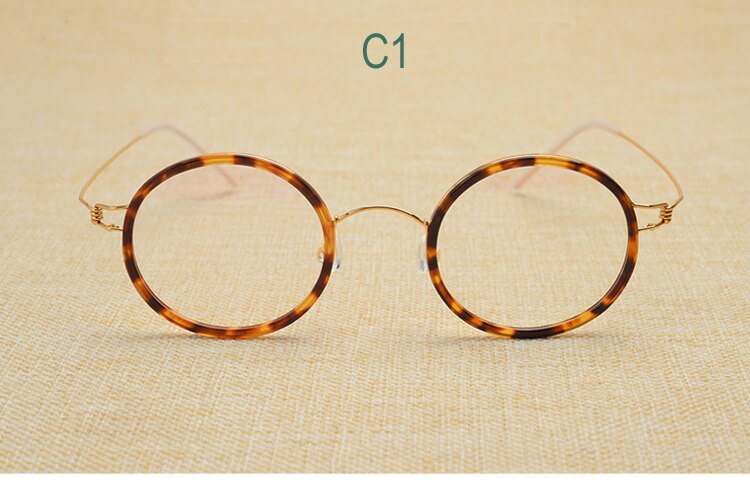 Unisex Handcrafted Customizable Lens Titanium Alloy Round Frame Eyeglasses Frame Yujo C1 China 
