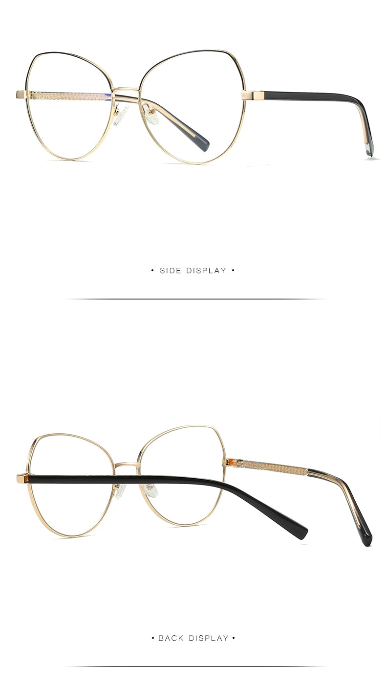 Hotochki Women's Full Rim Cat Eye Alloy Frame Eyeglasses 3001 Full Rim Hotochki