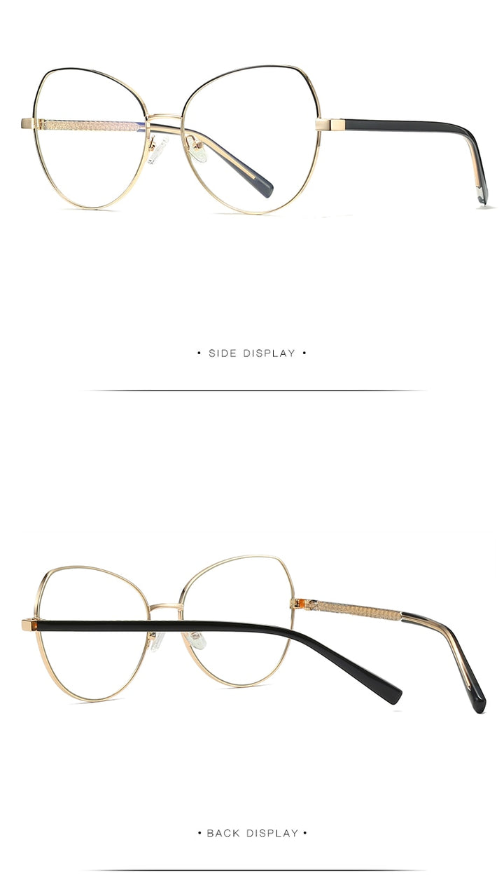 Hotochki Women's Full Rim Cat Eye Alloy Frame Eyeglasses 3001 Full Rim Hotochki