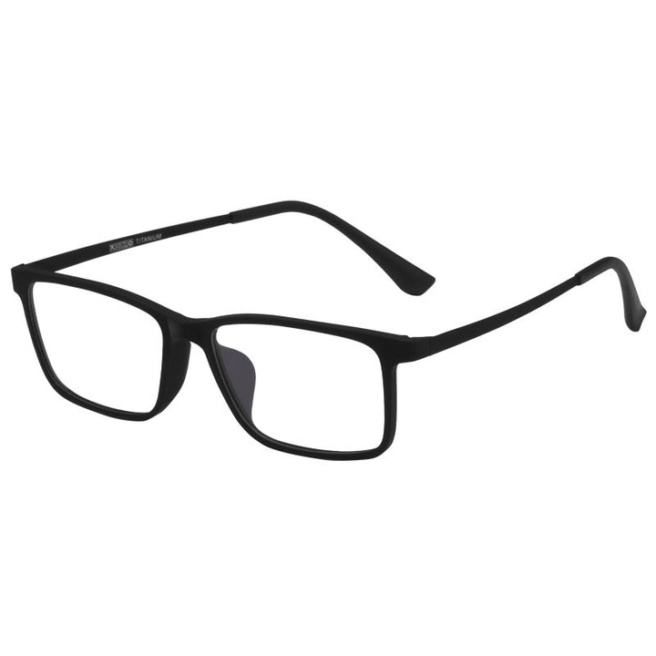Yimaruili Men's Full Rim Resin Titanium Frame Eyeglasses HR8085 Full Rim Yimaruili Eyeglasses