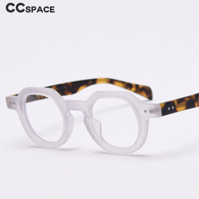 CCspace Unisex Full Rim Round Acetate Frame Eyeglasses 49875 Full Rim CCspace