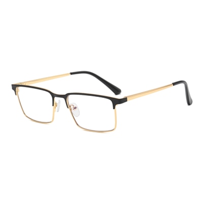 Ralferty Men's Full Rim Square Acetate Alloy Eyeglasses F95899 Full Rim Ralferty C4 Black Gold China