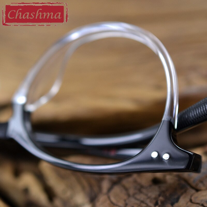 Chashma Men's Full Rim Round Acetate Frame Eyeglasses 2172015 Full Rim Chashma