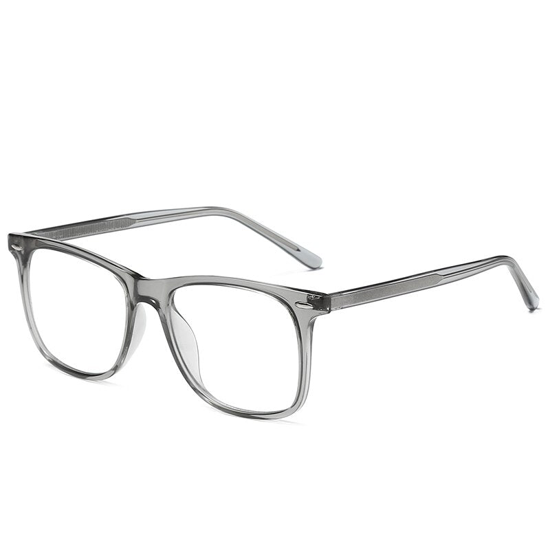 Oveliness Unisex Full Rim Square Tr 90 Titanium Eyeglasses Pf2024 Full Rim Oveliness grey