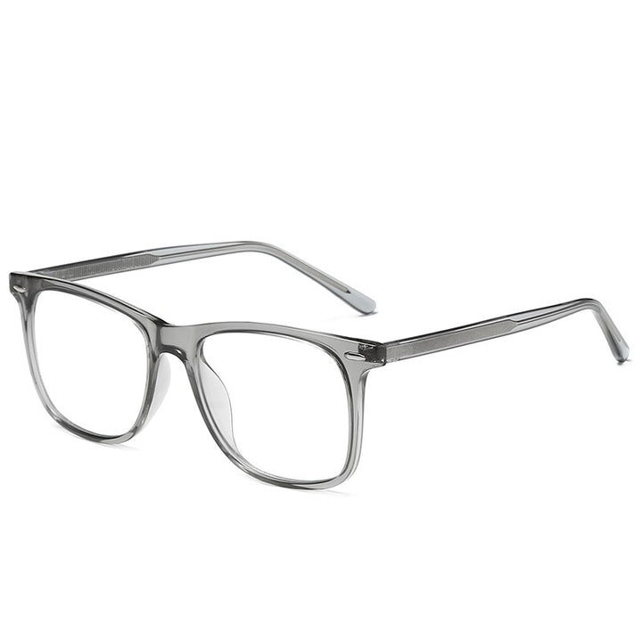 Oveliness Unisex Full Rim Square Tr 90 Titanium Eyeglasses Pf2024 Full Rim Oveliness grey