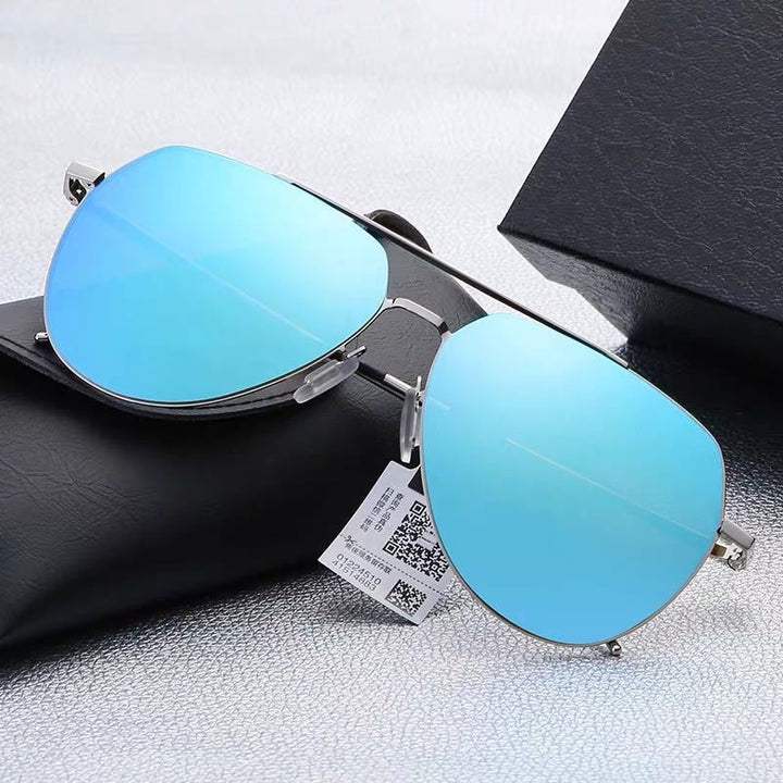 Yimaruili Women's Full Rim Double Bridge Alloy Frame Polarized Lens Sunglasses B8011 Sunglasses Yimaruili Sunglasses