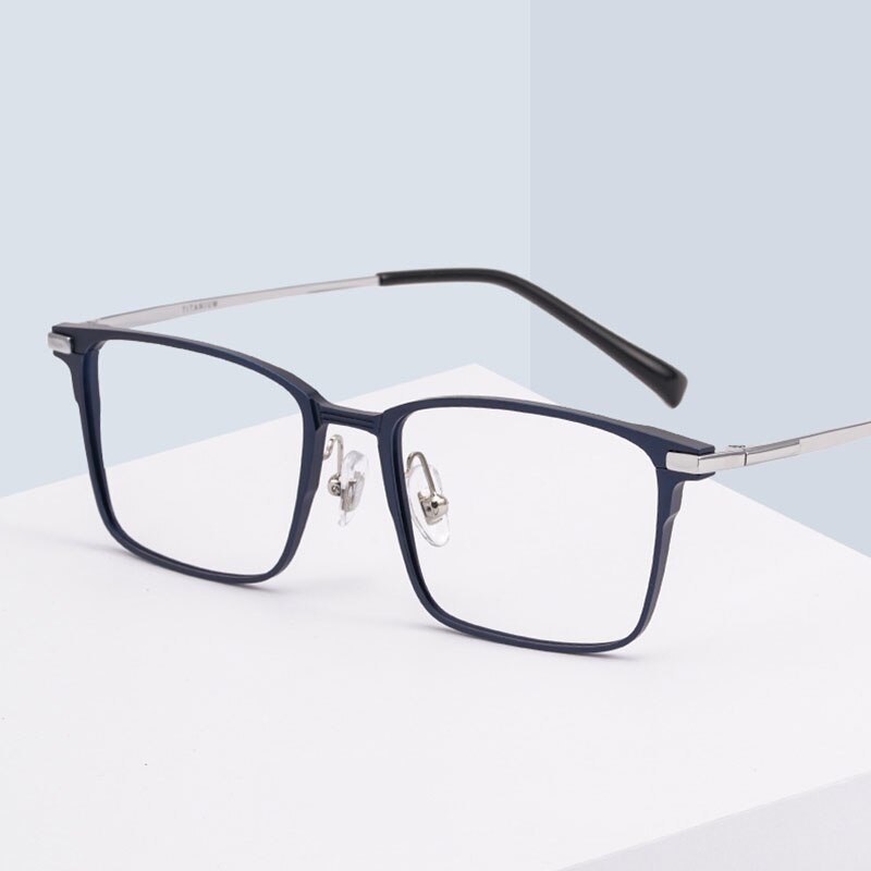 Handoer Unisex Full Rim Square Aluminum Magnesium Alloy Eyeglasses 5051 Full Rim Handoer