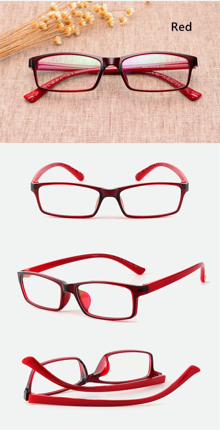 Yimaruili Unisex Full Rim TR 90 Resin Frame Customizable Lens Eyeglasses 6063 Full Rim Yimaruili Eyeglasses