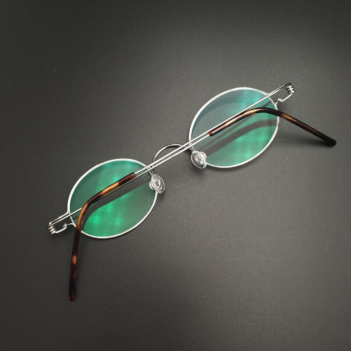 Yujo Unisex Full Rim Rectangel Stainless Steel Screwless Eyeglasses Y040 Full Rim Yujo