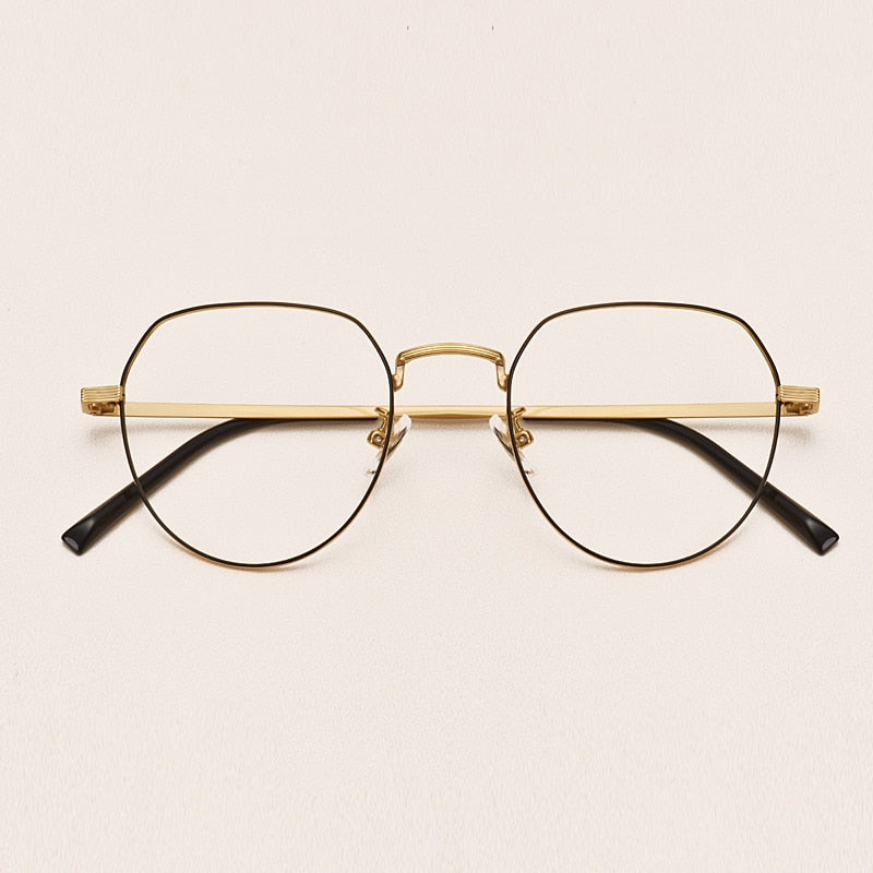 Yimaruili Unisex Full Rim Round Titanium Frame Eyeglasses 1901 Full Rim Yimaruili Eyeglasses