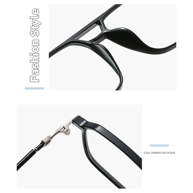 Hotony Women's Full Rim TR 90 Resin Square Double Bridge Frame Eyeglasses Lk309 Full Rim Hotony