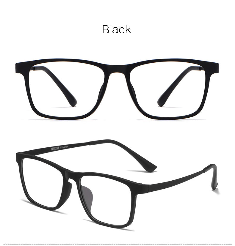 Hotony Unisex Full Rim Square TR 90 Resin Frame Eyeglasses Hr3068 Full Rim Hotony