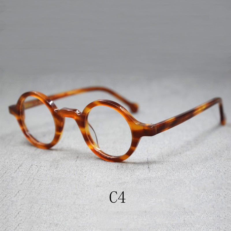 Yujo Unisex Full Rim Small Round Eyeglasses Acetate Y916 Full Rim Yujo C4 China