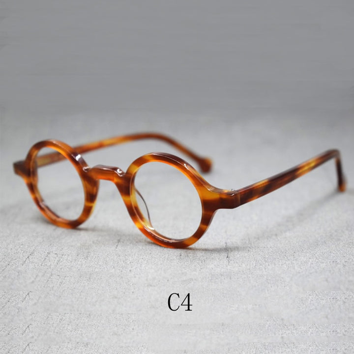 Yujo Unisex Full Rim Small Round Eyeglasses Acetate Y916 Full Rim Yujo C4 China