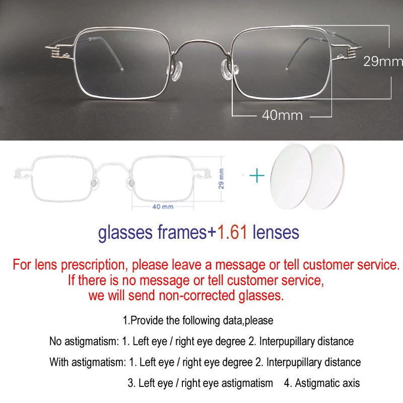Yujo Unisex Full Rim Rectangular Screwless Stainless Steel Eyeglasses Y018 Full Rim Yujo C2 China