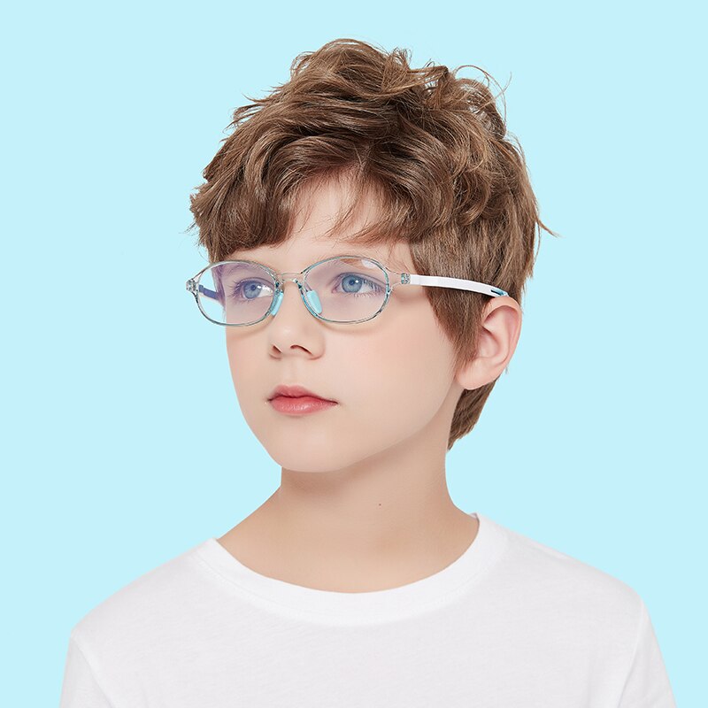 Reven Jate Unisex Children's Full Rim Oval Tr 90 Silicone Eyeglasses 5110 Full Rim Reven Jate