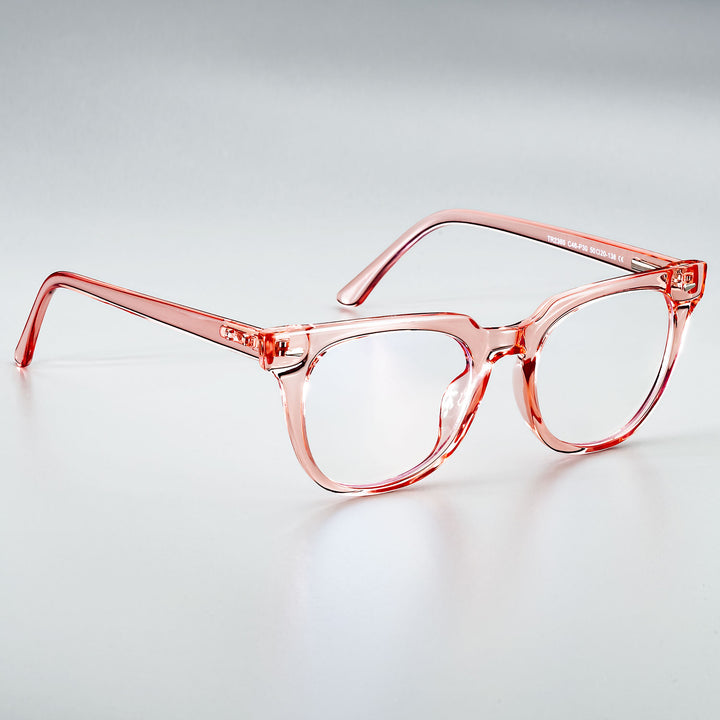 CCspace Unisex Full Rim Oval Square Tr 90 Titanium Frame Eyeglasses 51026 Full Rim CCspace pinkred