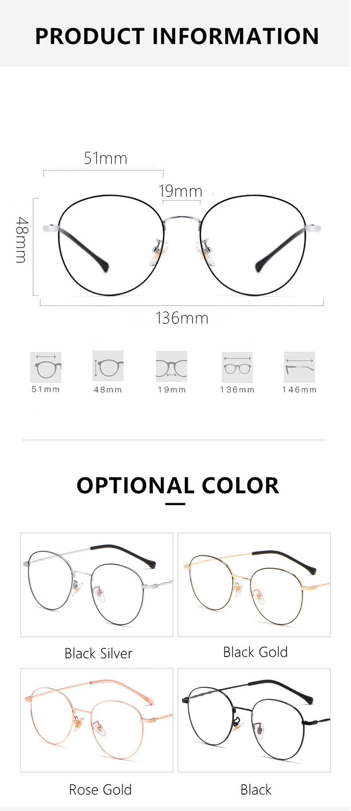 Yimaruili Unisex Full Rim Round Titanium Frame Eyeglasses 2011 Full Rim Yimaruili Eyeglasses