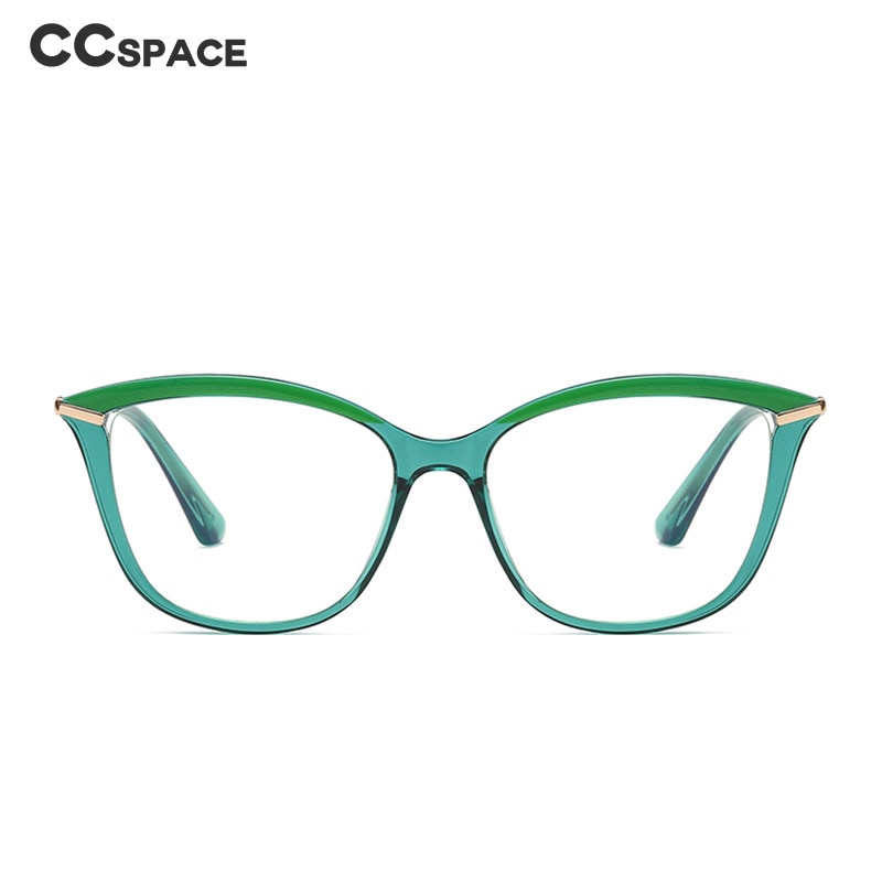 CCspace Unisex Full Rim Cat Eye Tr 90 Titanium Frame Eyeglasses 46911 Full Rim CCspace
