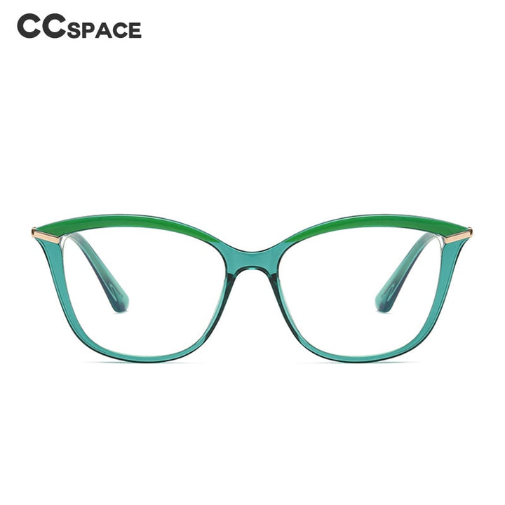 CCspace Unisex Full Rim Cat Eye Tr 90 Titanium Frame Eyeglasses 46911 Full Rim CCspace