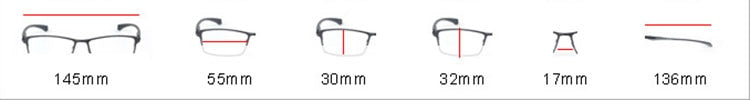 Hotochki Men's Semi Rim IP Electronic Plated Alloy Frame Eyeglasses 9065 Semi Rim Hotochki