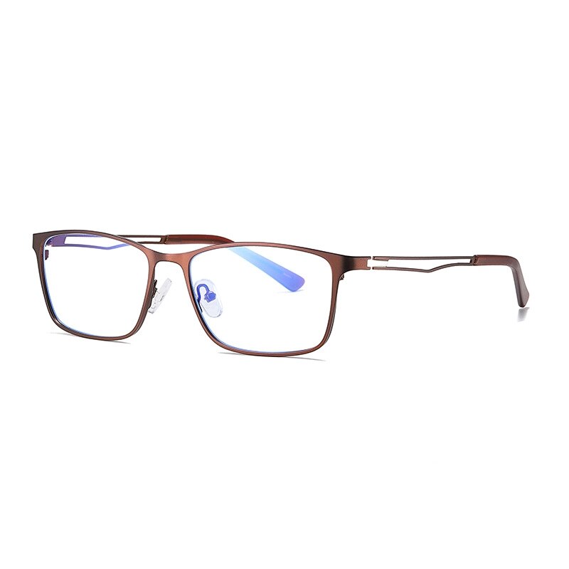 Yimaruili Men's Full Rim Alloy Frame Eyeglasses 5927 Full Rim Yimaruili Eyeglasses Brown